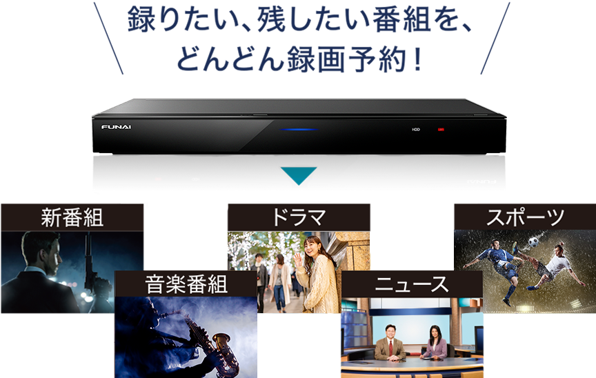 たくさん録画しても観たい番組がすぐ探せる!